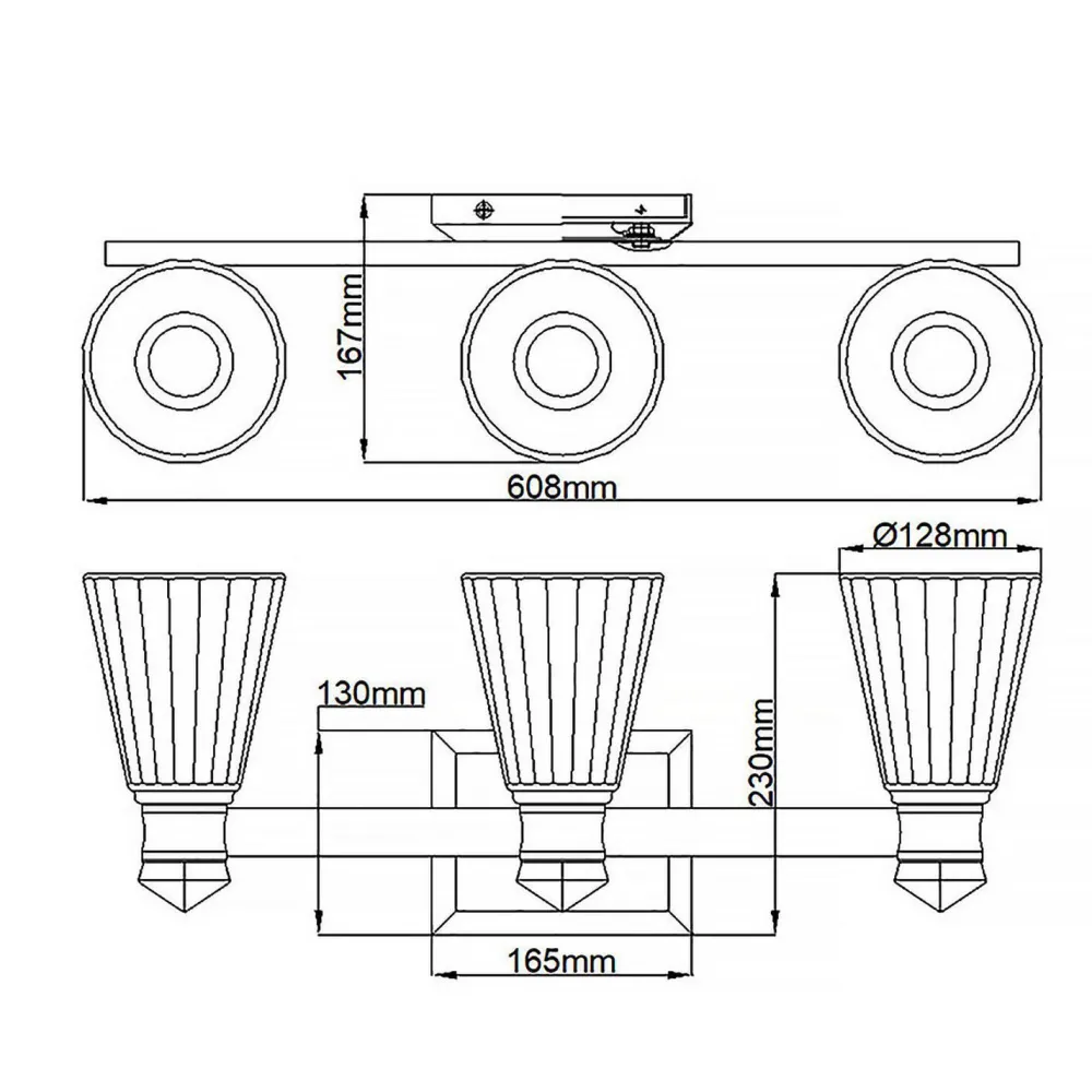 Elstead LED Wandlampe Bad IP44 60,8 cm lang Metall Glas 3000 K* Led Lampen|Wandleuchten
