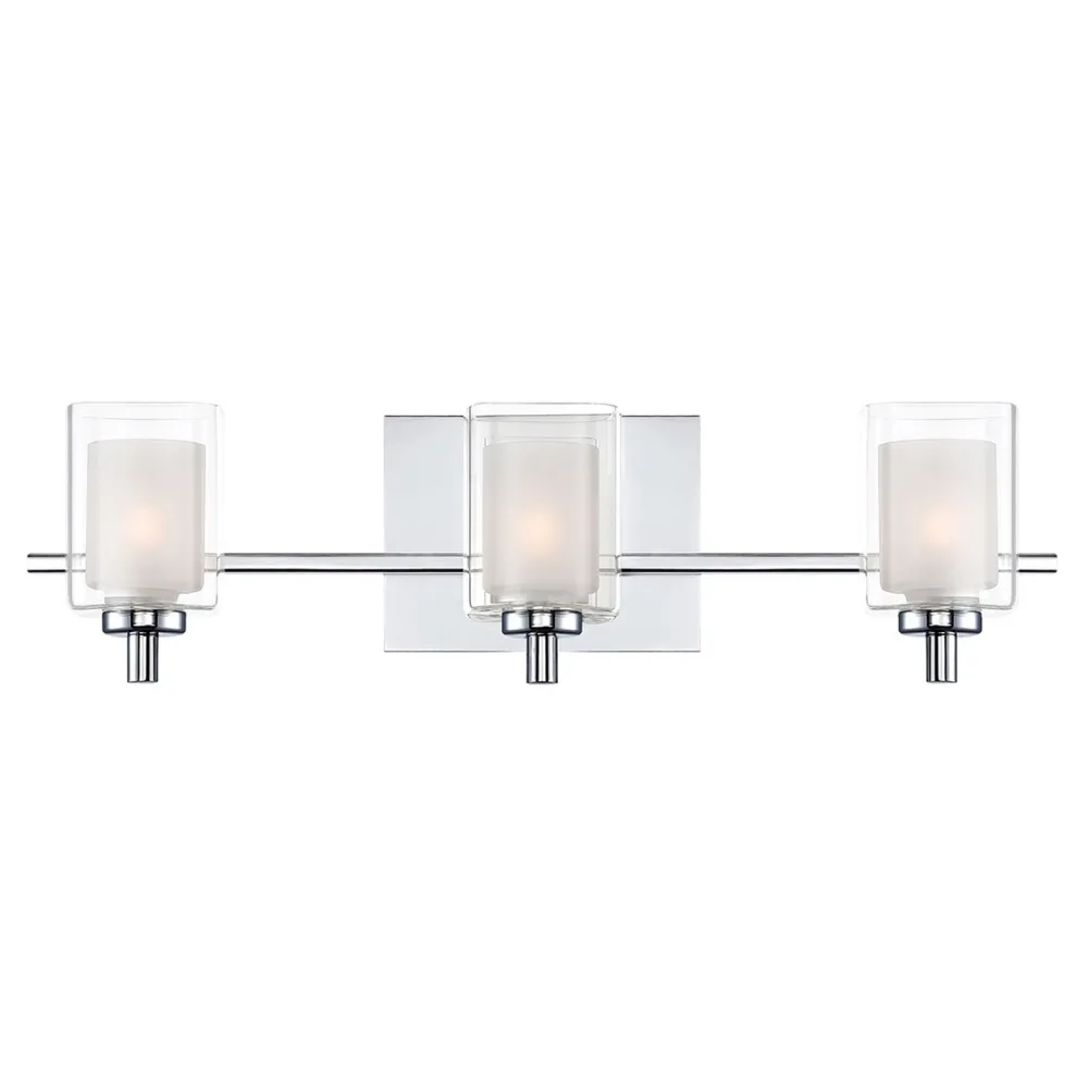 Hot Elstead LED Wandlampe Badezimmer Metall Glas B: 53,3 cm IP44 3000 K