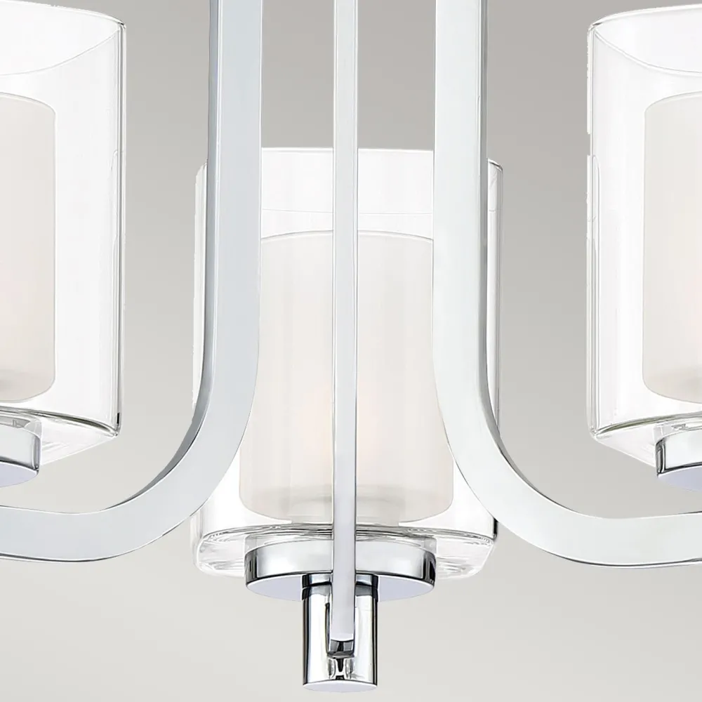 Hot Elstead LED Wandlampe Badezimmer Metall Glas B: 53,3 cm IP44 3000 K