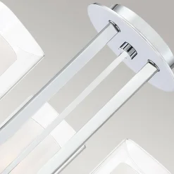 Hot Elstead LED Wandlampe Badezimmer Metall Glas B: 53,3 cm IP44 3000 K