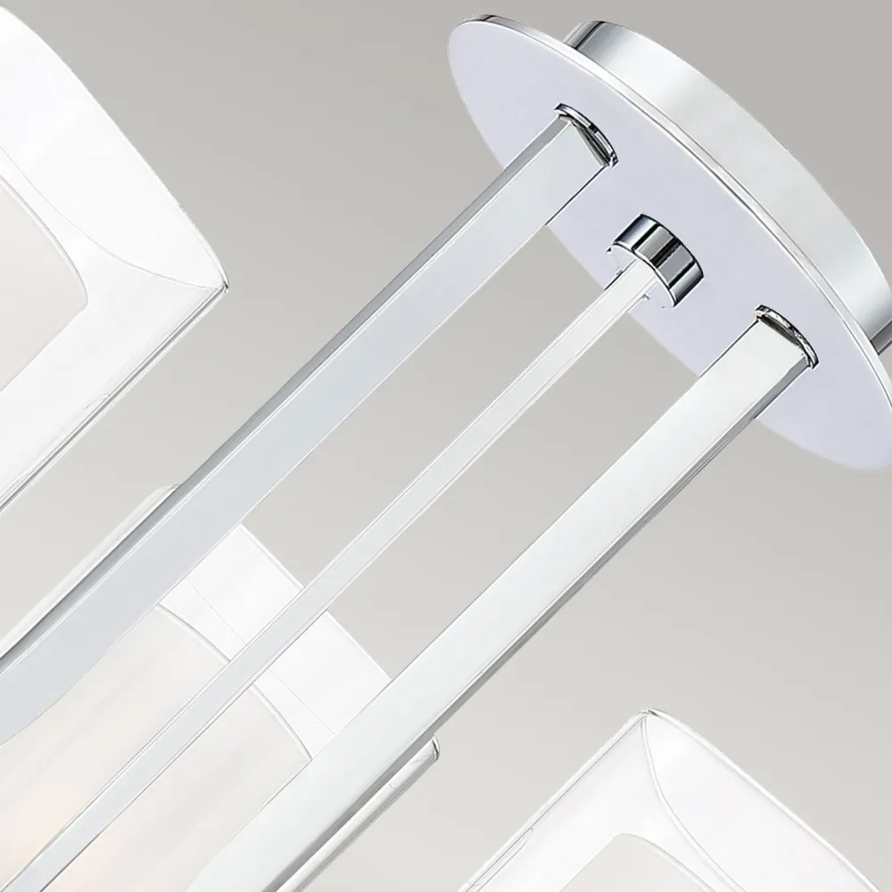 Hot Elstead LED Wandlampe Badezimmer Metall Glas B: 53,3 cm IP44 3000 K