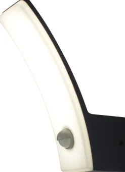 Eco-Light LED Wandlampe Bewegungsmelder H:20,4 cm IP44 Anthrazit* Led Außenleuchten|Moderne Außenleuchten