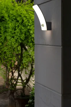 Eco-Light LED Wandlampe Bewegungsmelder H:20,4 cm IP44 Anthrazit* Led Außenleuchten|Moderne Außenleuchten