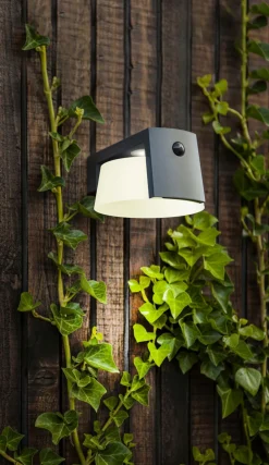 Eco-Light LED Wandlampe Bewegungssensor Aluminium B:16 cm IP44* Metall Lampen|Led Außenleuchten