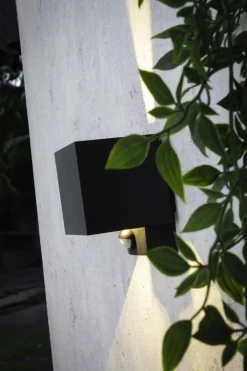 New Eco-Light LED Wandlampe Bewegungssensor Anthrazit Up Down IP54