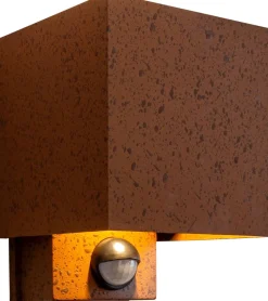 Eco-Light LED Wandlampe Bewegungssensor Rostbraun Up Down IP54* Metall Lampen|Led Außenleuchten