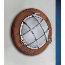 Online Laura Suardi LED Wandlampe Chrom Echt-Messing rund Ø27cm Maritim