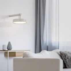 Just Light LED Wandlampe Dimmer Touch Schalter IP44 2700 K Greige