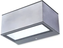 Clearance Eco-Light LED Wandlampe Edelstahl in Nickel 4000 K IP54 Up Down