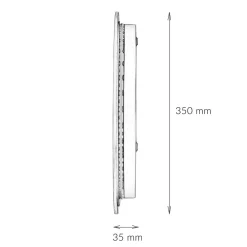 Nowodvorski LED Wandlampe flach Ø 35 cm in Gold 3000 K 160 lm Holz* Metall Lampen|Holzlampen