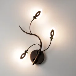 WOFI LED Wandlampe GORI Rostbraun Floral Modern