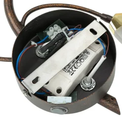 WOFI LED Wandlampe GORI Rostbraun Floral Modern