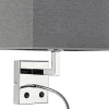 Nowodvorski LED Wandlampe Grau Chrom Stoff
