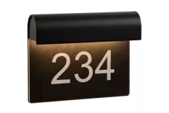 Online LED Wandlampe Hausnummer Aluminium Schwarz IP54 3000 K