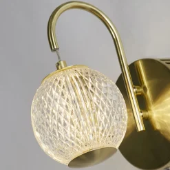 Searchlight LED Wandlampe in Messing Metall 430 lm mit Zugschalter* Wohnzimmerlampen|Metall Lampen