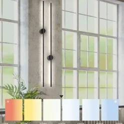 Online Lamkur LED Wandlampe indirekt Metall H:120 cm 1600 lm 4000 K