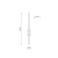 Hot TK Lighting LED Wandlampe indirektes Licht 79 cm hoch Metall Holz 3000 K