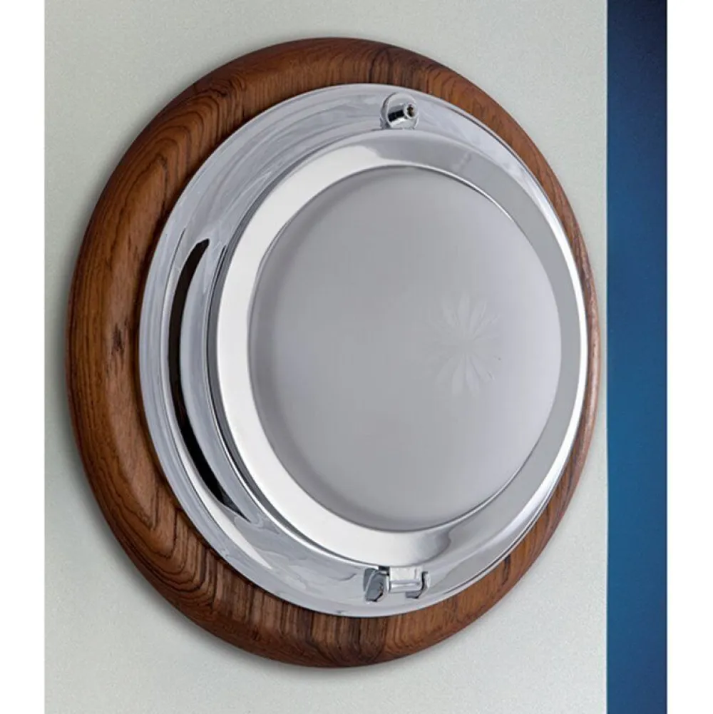 New Laura Suardi LED Wandlampe Messing Chrom rund maritimes Design