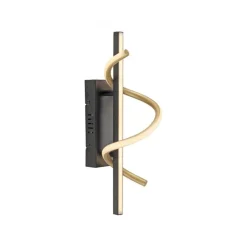 Just Light LED Wandlampe Metall dimmbar 3000 K Schwarz Messing* Led Lampen|Wandleuchten