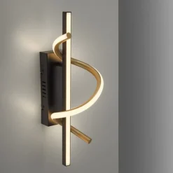 Just Light LED Wandlampe Metall dimmbar 3000 K Schwarz Messing* Led Lampen|Wandleuchten