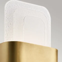 Sale Elstead LED Wandlampe Metall Glas H: 43,2 cm in Messing Weiß