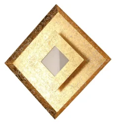 Outlet Eco-Light LED Wandlampe Metall in Gold B:32 cm Wand Decke dimmbar