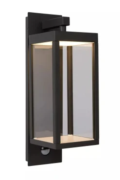 LED Wandlampe mit Bewegungsmelder Aluminium Glas 3000 K* Außenwandleuchten|Led Außenleuchten