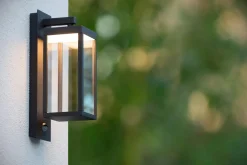 LED Wandlampe mit Bewegungsmelder Aluminium Glas 3000 K* Außenwandleuchten|Led Außenleuchten