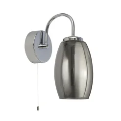 Best Searchlight LED Wandlampe mit Schalter Rauchglas 3000 K 202 lm