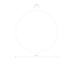 Nowodvorski LED Wandlampe rund Ø 25 cm in Gold 3000 K 130 lm Holz