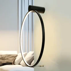 Hot Nowodvorski LED Wandlampe Schwarz 3000 K Ring Ø 45 cm Modern