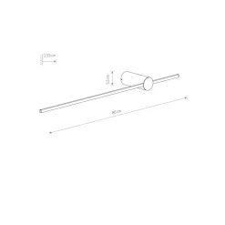 Online Nowodvorski LED Wandlampe Schwarz 3000 K 380 lm Aluminium indirekt
