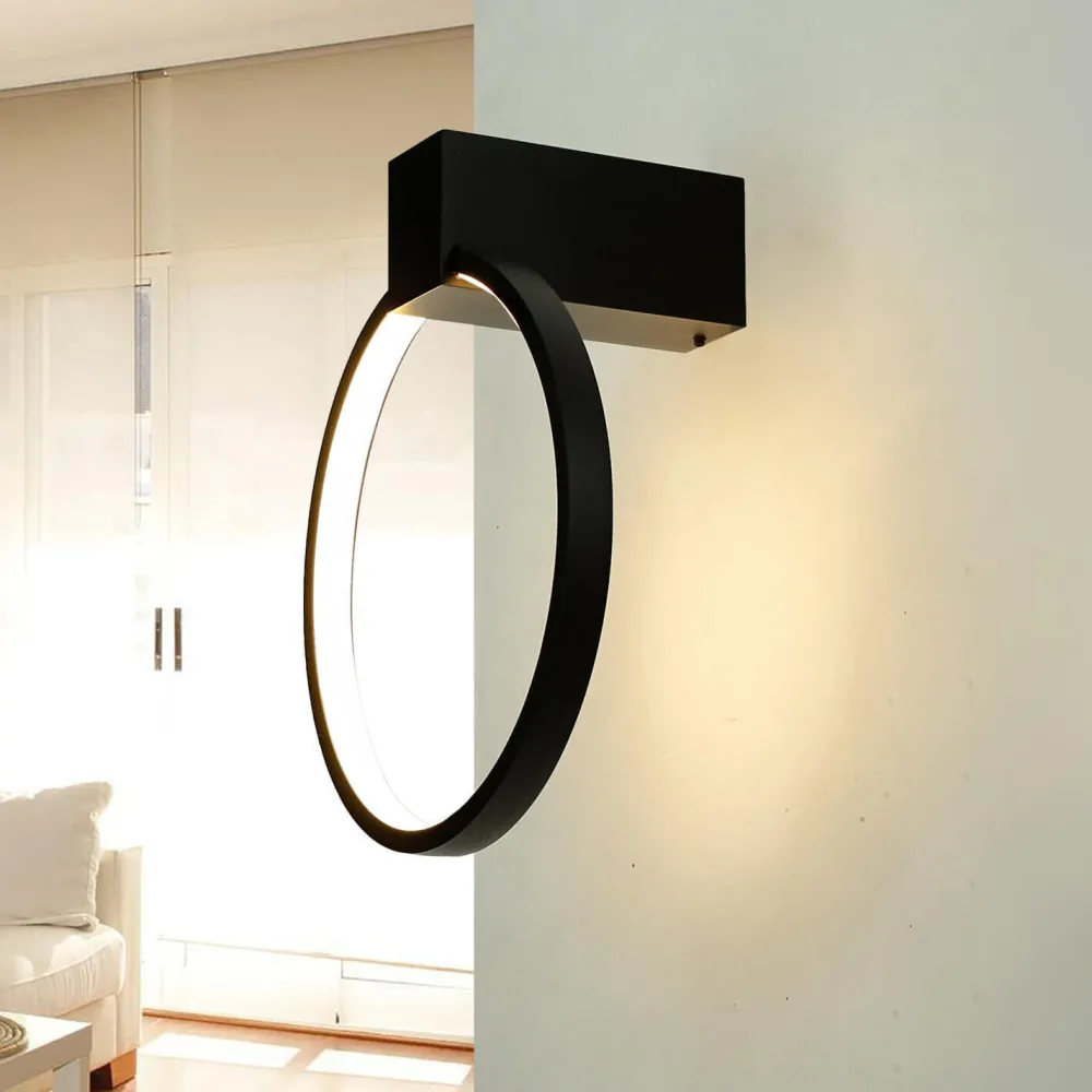 Sale Nowodvorski LED Wandlampe Schwarz Aluminium 3000 K 190 lm Ø 18 cm