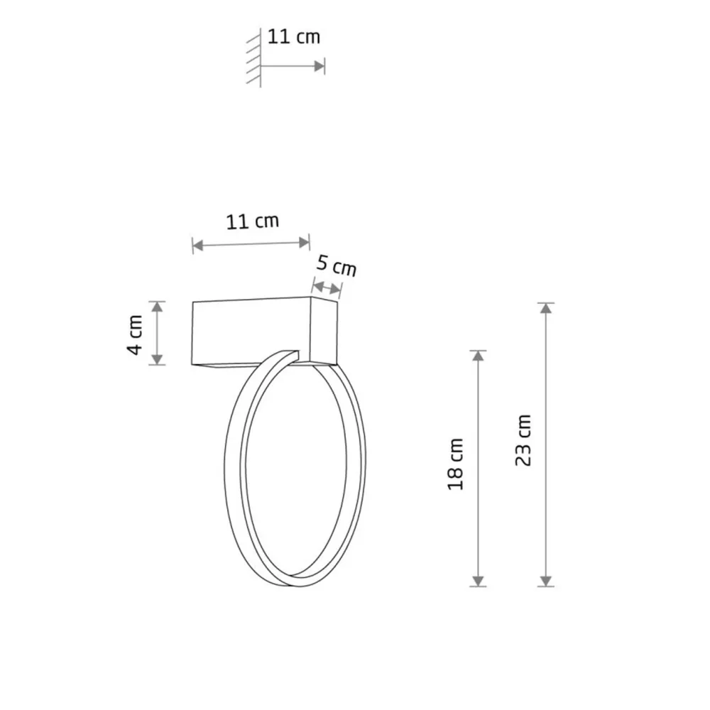 Sale Nowodvorski LED Wandlampe Schwarz Aluminium 3000 K 190 lm Ø 18 cm