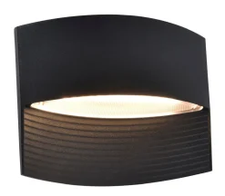 Eco-Light LED Wandlampe Schwarz Aluminium B:18 cm IP54 3000 K* Metall Lampen|Led Außenleuchten