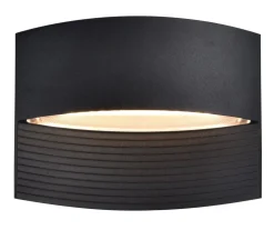 Eco-Light LED Wandlampe Schwarz Aluminium B:18 cm IP54 3000 K* Metall Lampen|Led Außenleuchten