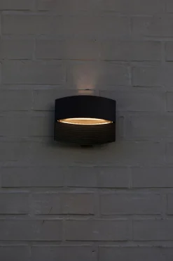 Eco-Light LED Wandlampe Schwarz Aluminium B:18 cm IP54 3000 K* Metall Lampen|Led Außenleuchten