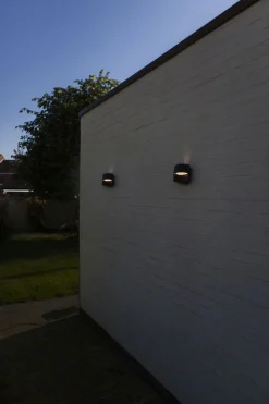 Eco-Light LED Wandlampe Schwarz Aluminium B:18 cm IP54 3000 K* Metall Lampen|Led Außenleuchten