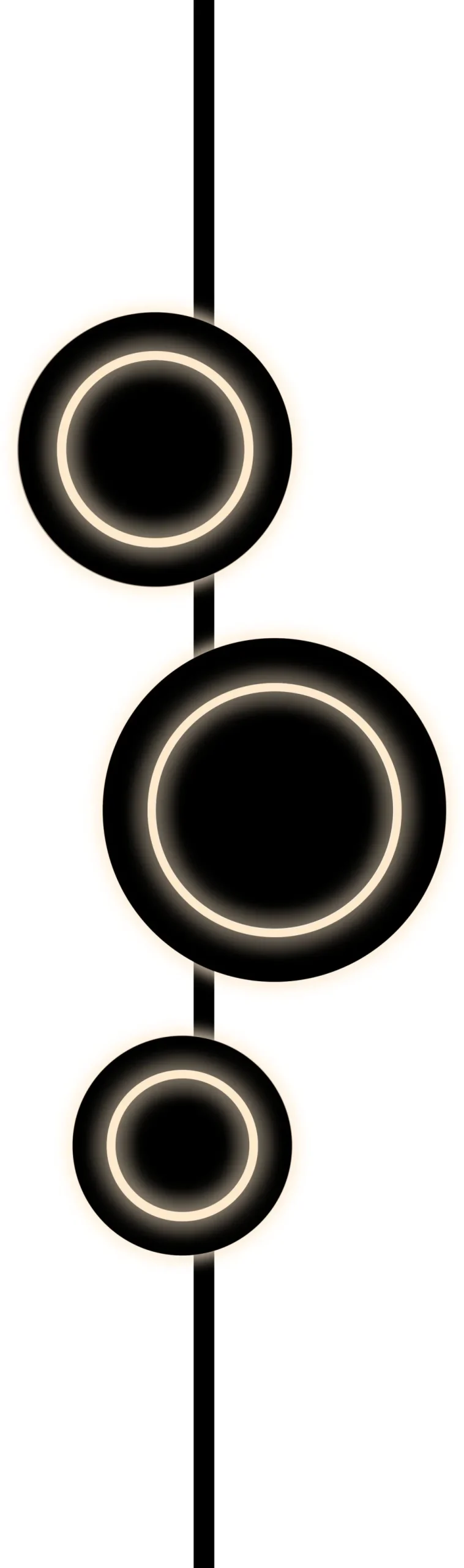 Best Eco-Light LED Wandlampe Schwarz H:120 cm 1008 lm 3000 K dimmbar