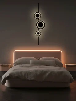 Best Eco-Light LED Wandlampe Schwarz H:120 cm 1008 lm 3000 K dimmbar