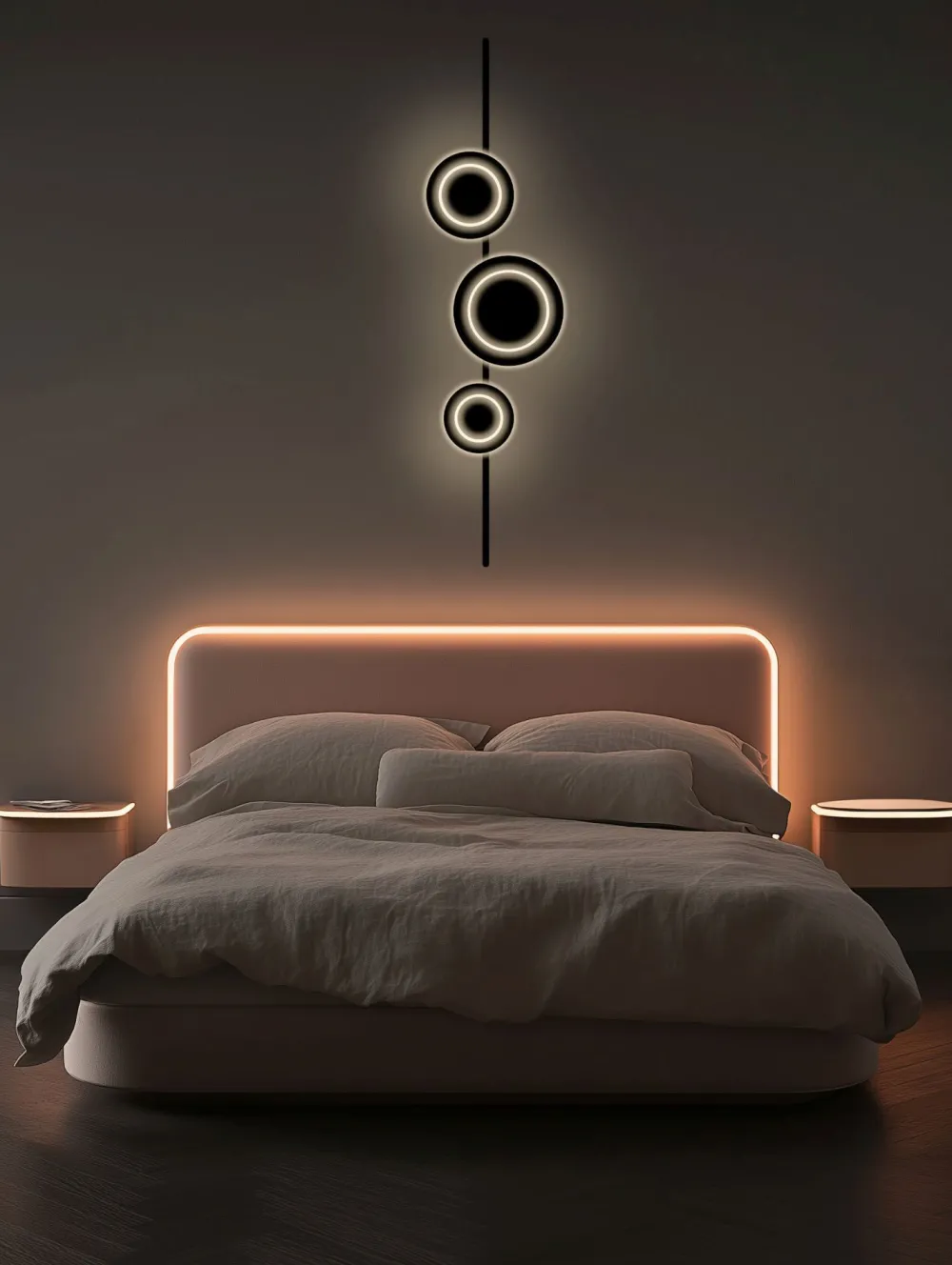 Best Eco-Light LED Wandlampe Schwarz H:120 cm 1008 lm 3000 K dimmbar