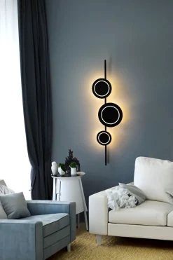 Best Eco-Light LED Wandlampe Schwarz H:120 cm 1008 lm 3000 K dimmbar