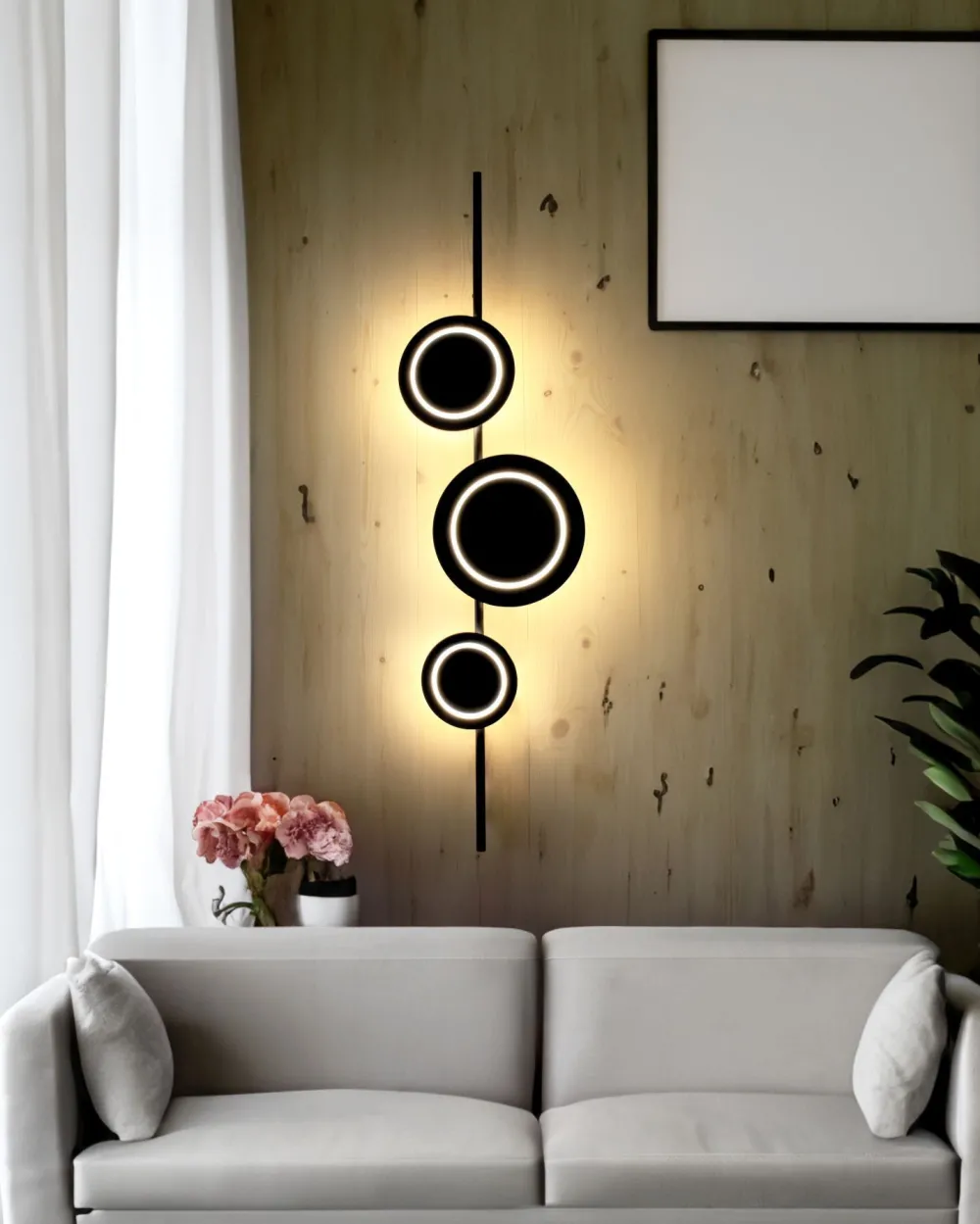 Best Eco-Light LED Wandlampe Schwarz H:120 cm 1008 lm 3000 K dimmbar