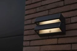 Hot Eco-Light LED Wandlampe Solar Bewegungsmelder IP54 600 lm dimmbar