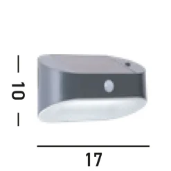 Sale Searchlight LED Wandlampe Solar Bewegungssensor Metall IP44 Outdoor