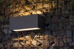 Eco-Light LED Wandlampe Up Down Aluminium Anthrazit 3000 K IP54* Metall Lampen|Led Außenleuchten