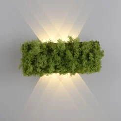 Just Light LED Wandlampe Up Down B:32 cm 3000 K 130 lm aus Moos* Flurlampen|Schlafzimmer Lampen