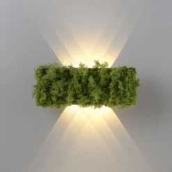 Just Light LED Wandlampe Up Down B:32 cm 3000 K 130 lm aus Moos* Flurlampen|Schlafzimmer Lampen