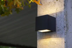 Hot Eco-Light LED Wandlampe Up Down Schwarz B:8,5 cm IP54 850 lm 9 W