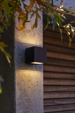 Hot Eco-Light LED Wandlampe Up Down Schwarz B:8,5 cm IP54 850 lm 9 W